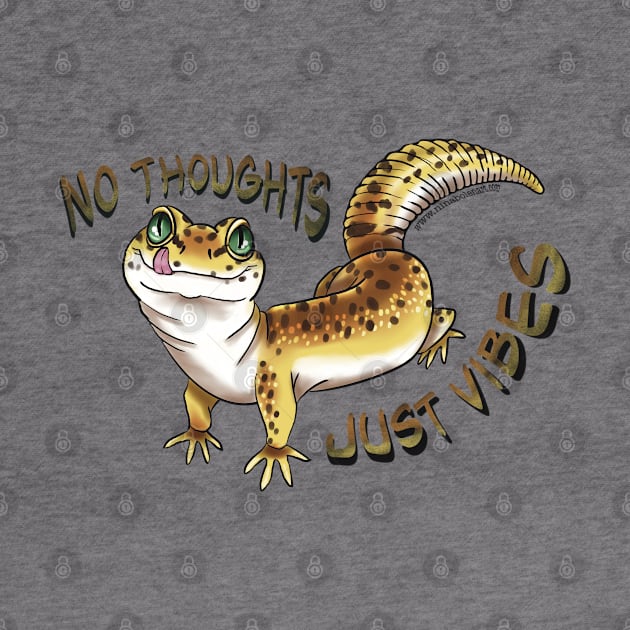 No thoughts just vibes leopard gecko by Nina Bolen's Fantastical Creatures